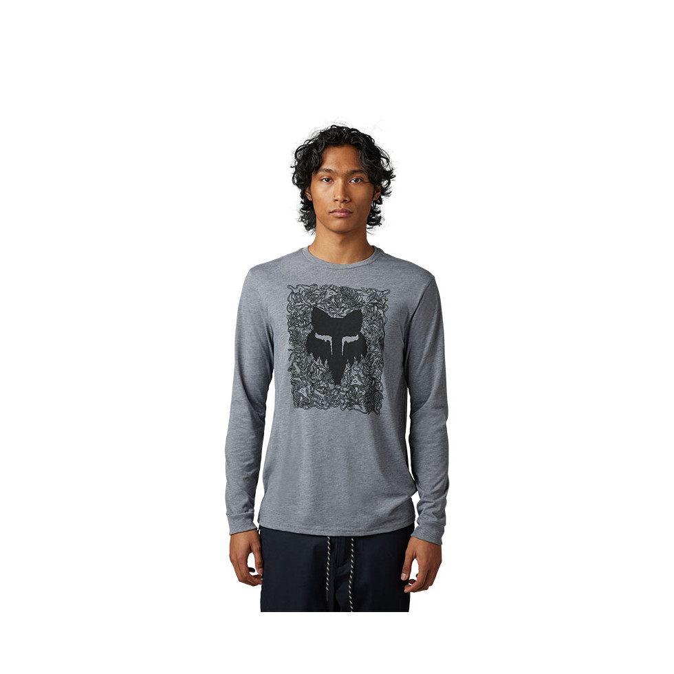 FOX Auxlry LS Tech T-Shirt heather graphite M