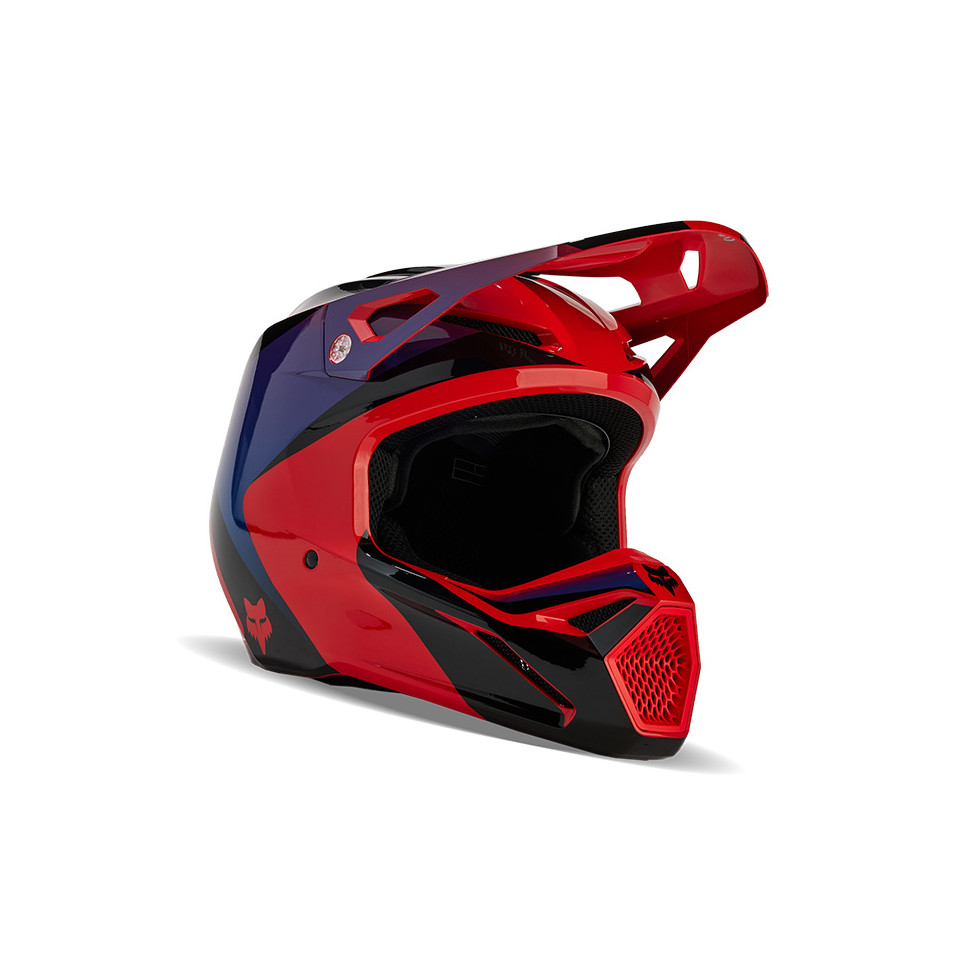 FOX V1 Streak Helmet fluorescent red L