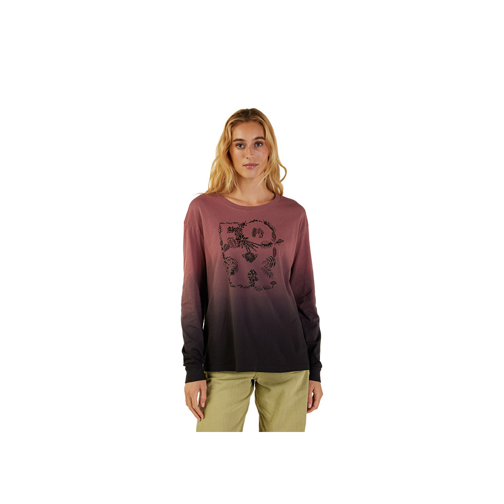 FOX Women Sensory Dye LS T-Shirt cordovan S