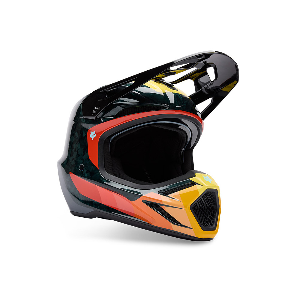 FOX V3 RS Grid Helmet black orange M