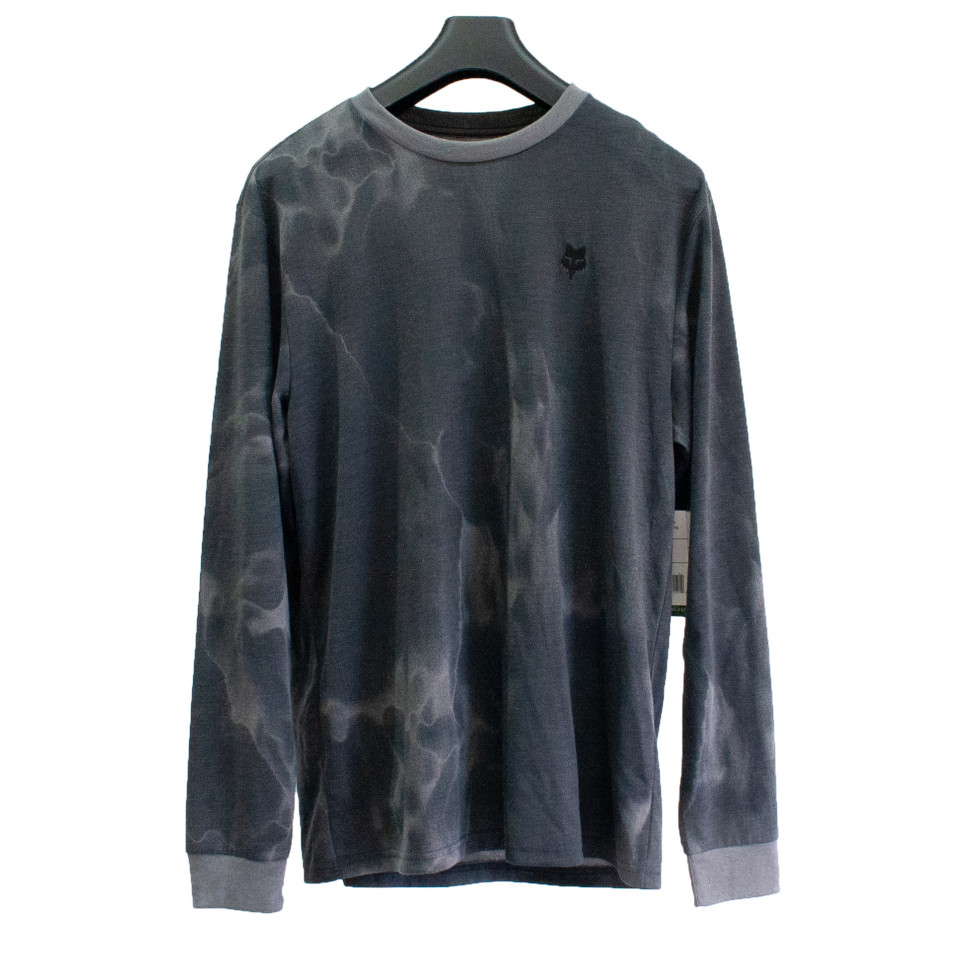 FOX AOP LS Tech T-Shirt pewter M
