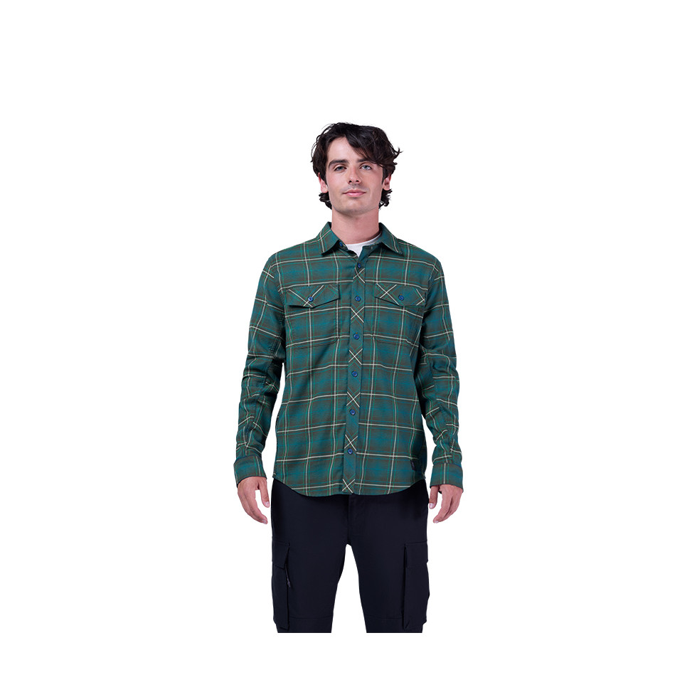FOX Survivalist Stretch LS Flannel dark sage M