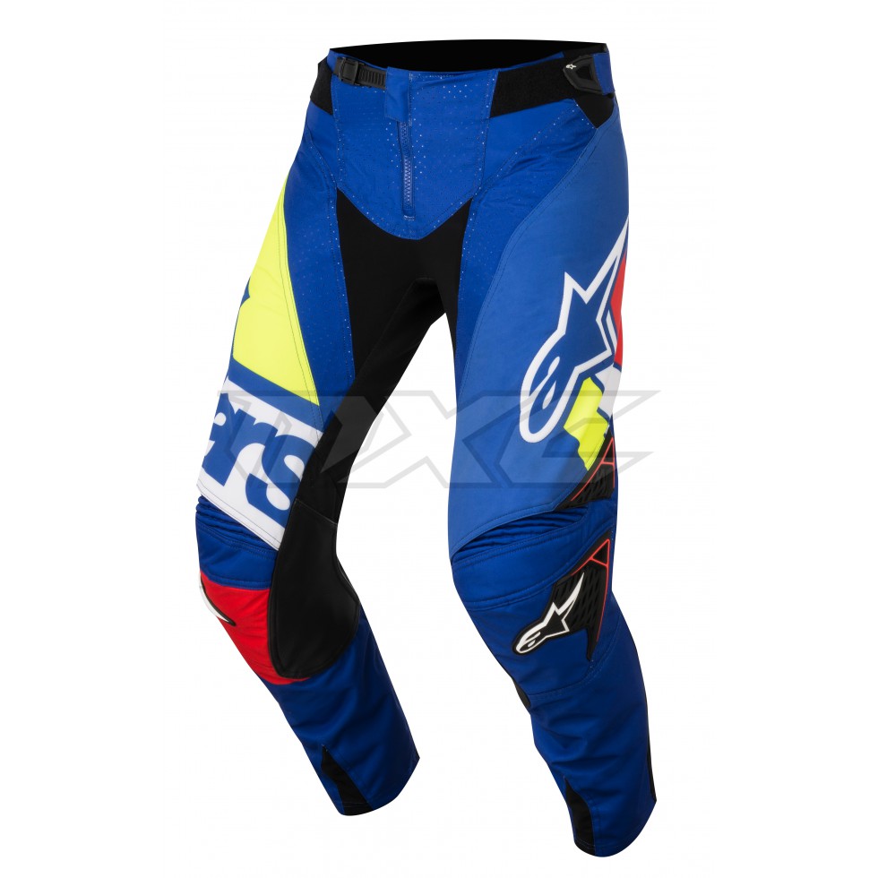 Alpinestars Techstar Factory Pant blue red white yellow fluo 30