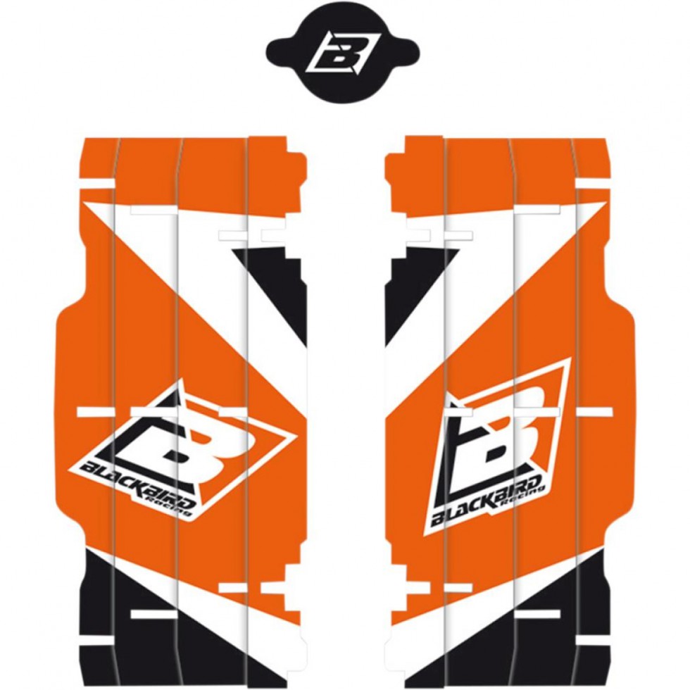 Black Bird Rad Louver Decals Graphic Kit