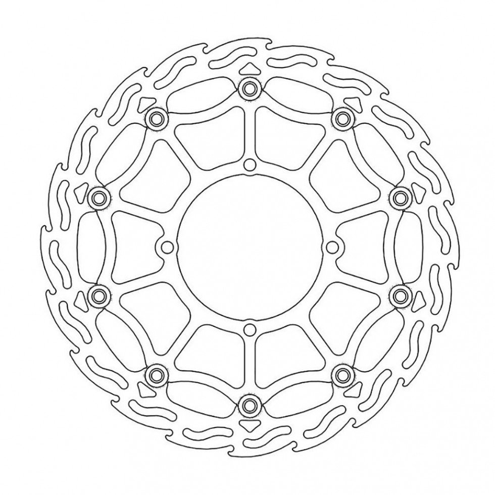 MotoMaster Brake Disc Front Supermoto Flame