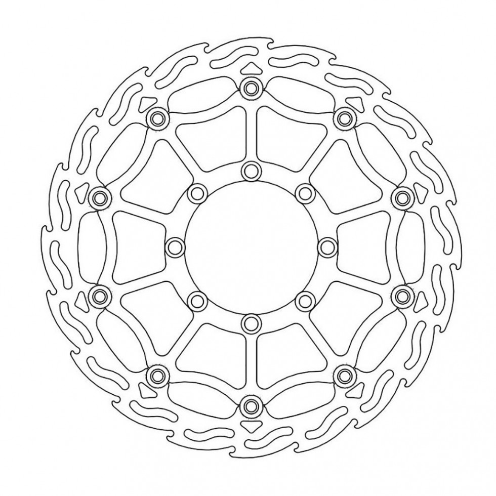 MotoMaster Brake Disc Front Supermoto Flame