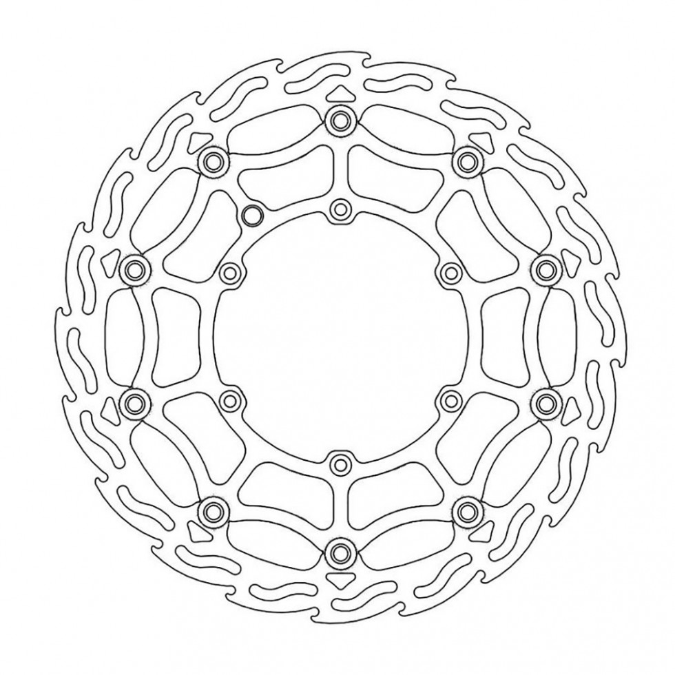 MotoMaster Brake Disc Front Supermoto Flame