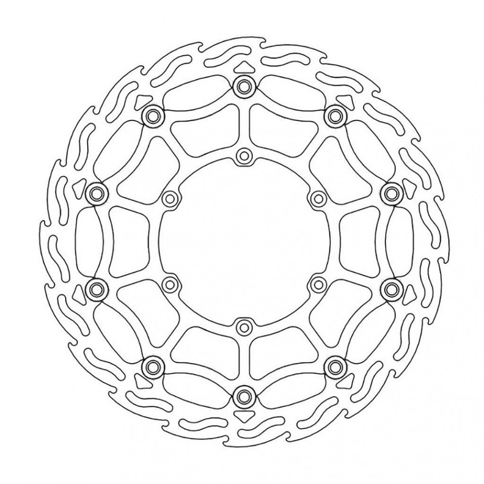 MotoMaster Brake Disc Front Supermoto Flame