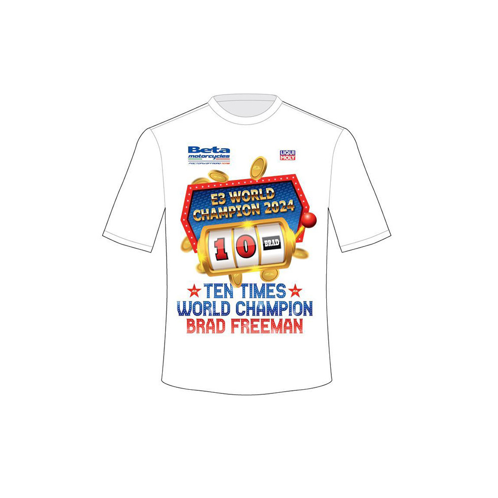Beta Celebrative Brad Freeman Tshirt Enduro 3 World Champion