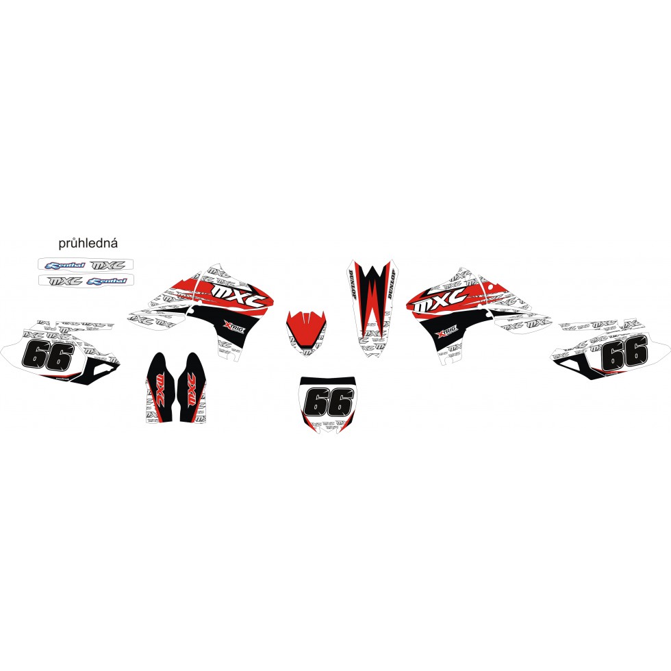 MXC Graphic Kit rot weiß YZF450 10-13