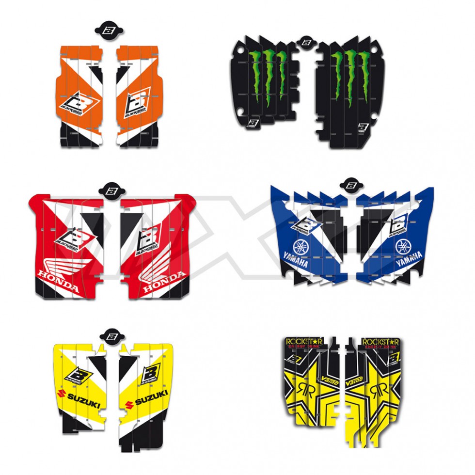 Black Bird Rad Louver Decals Graphic Kit