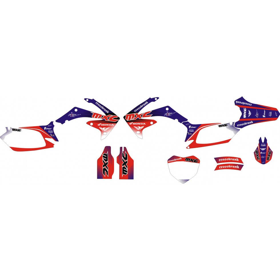 MXC Graphic Kit blau rot RMZ450 09