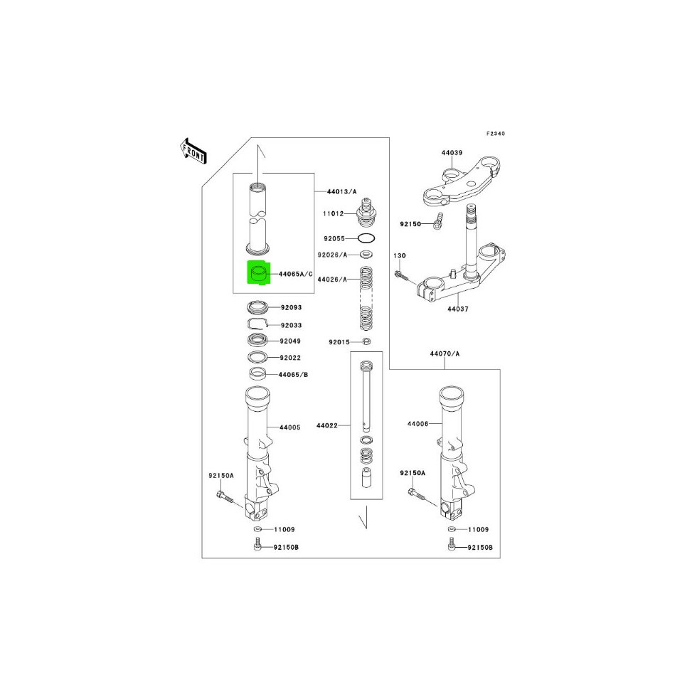 Kawasaki OEM Gleitbuchse 40 x 20 x 1,2 Ninja 600, EN500, Z900