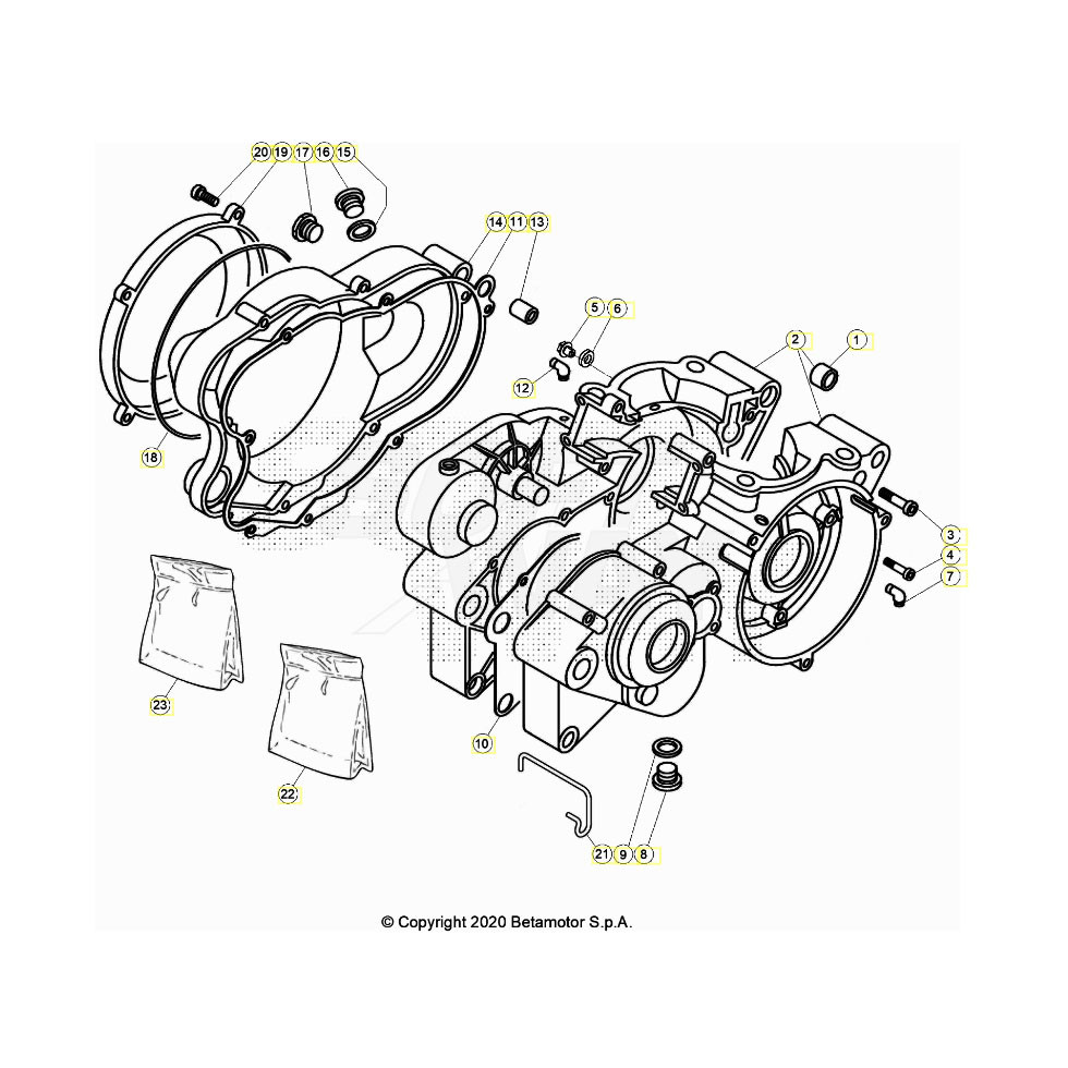 Beta EVO200 Factory 22 Motorgehäuse