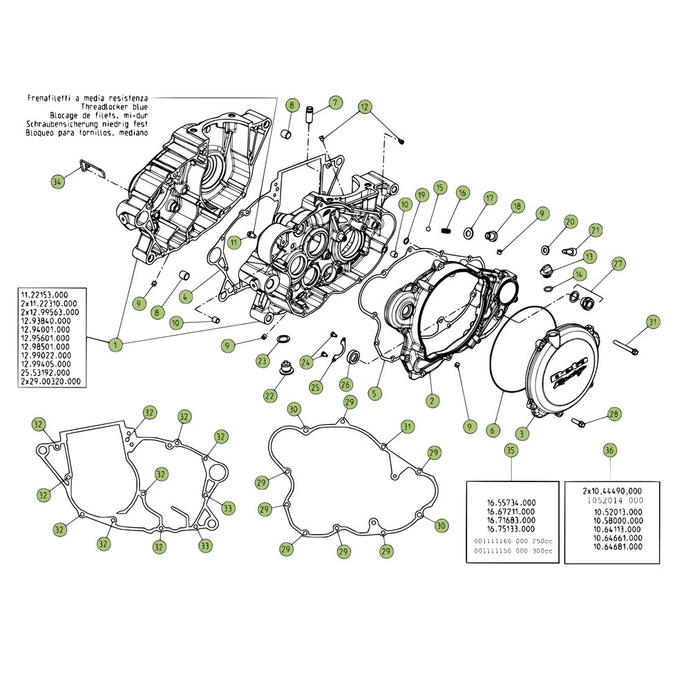 Beta EVO250 4T 10 Motorgehäuse