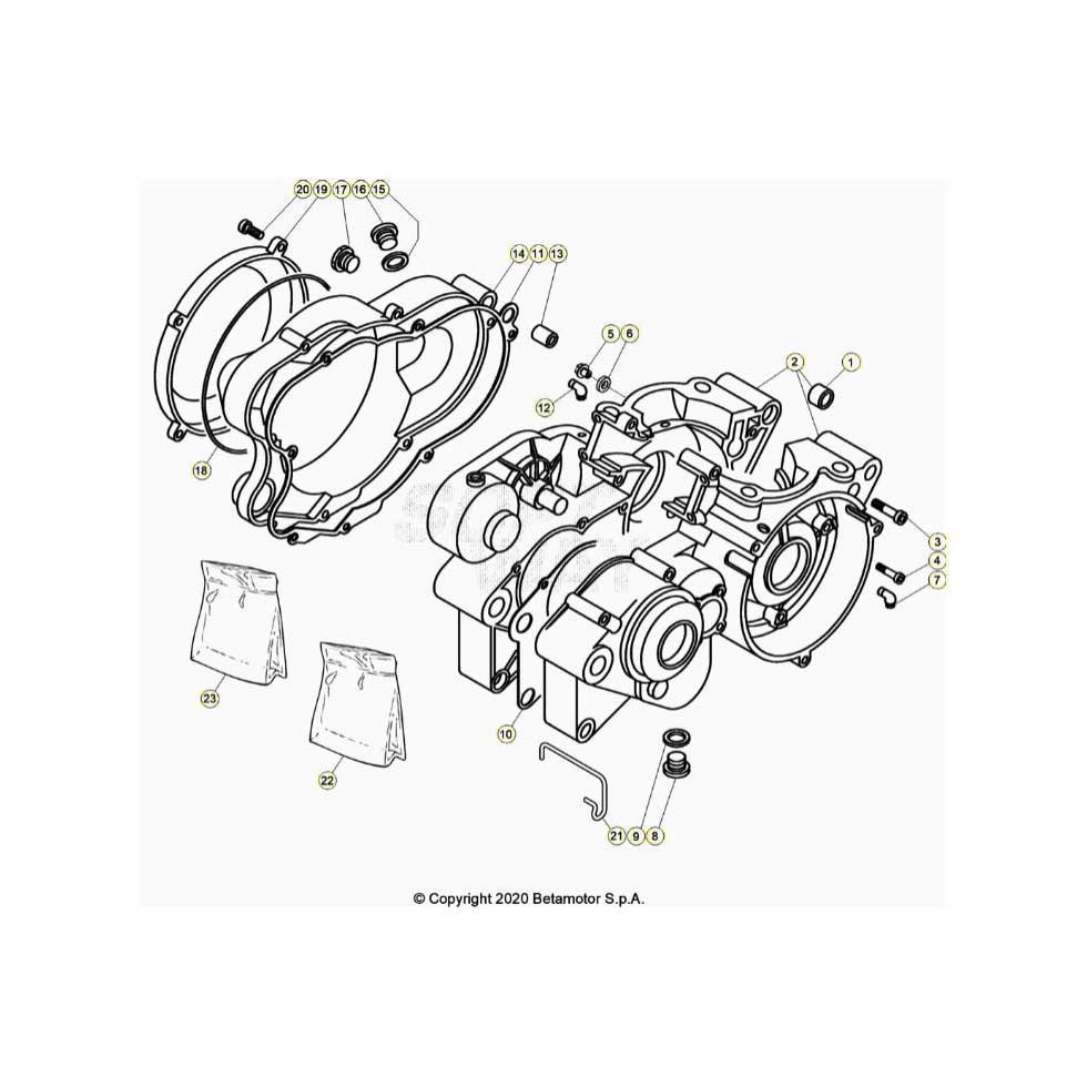 Beta  EVO250 Factory 24 Motorgehäuse
