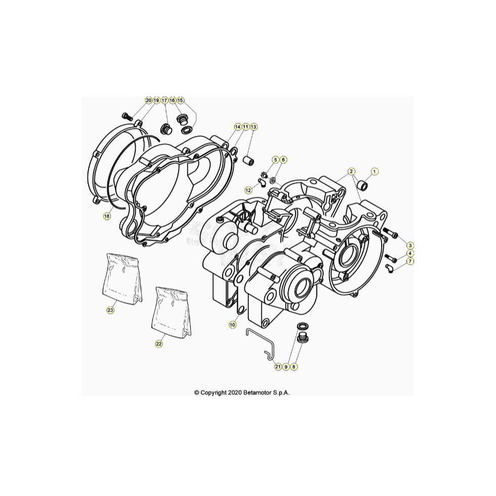 Beta EVO300 Factory 24 Motorgehäuse