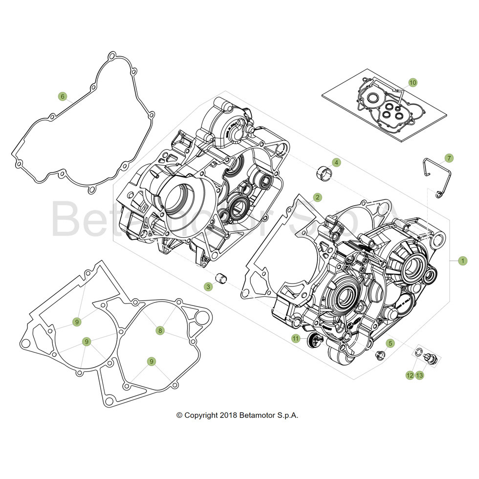 Beta RR125RC 19 Motorgehäuse 1