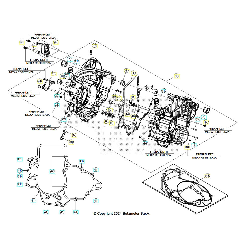 Beta RR350RC 25 4T Motorgehäuse 1