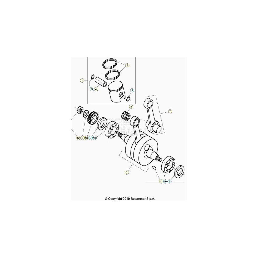 Beta EVO80 Senior 22 Kurbelwelle/Kolben/Ausgleichswelle