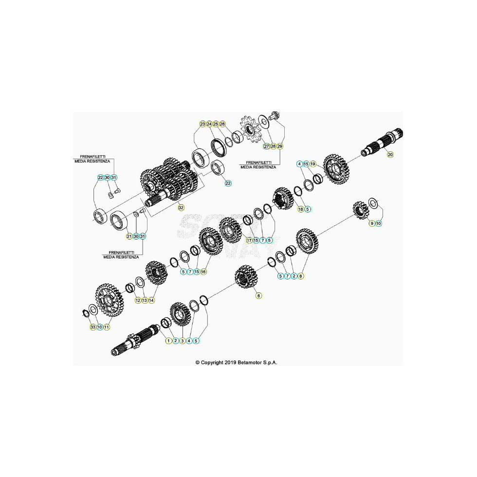 Beta RR390 Racing 24 Getriebe