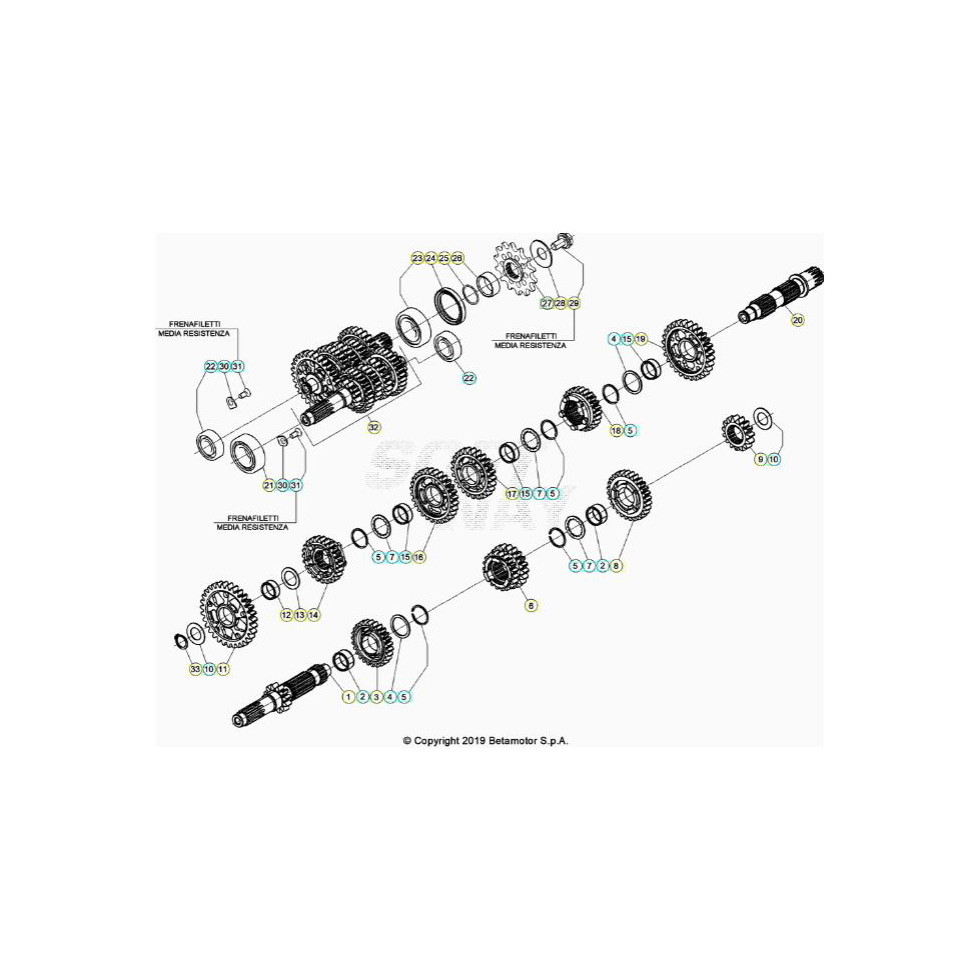 Beta RR430 25 Getriebe