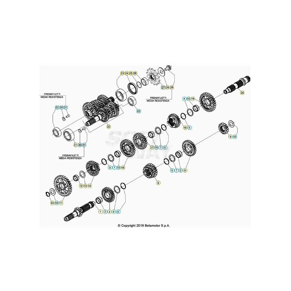 Beta RR480 25 Getriebe