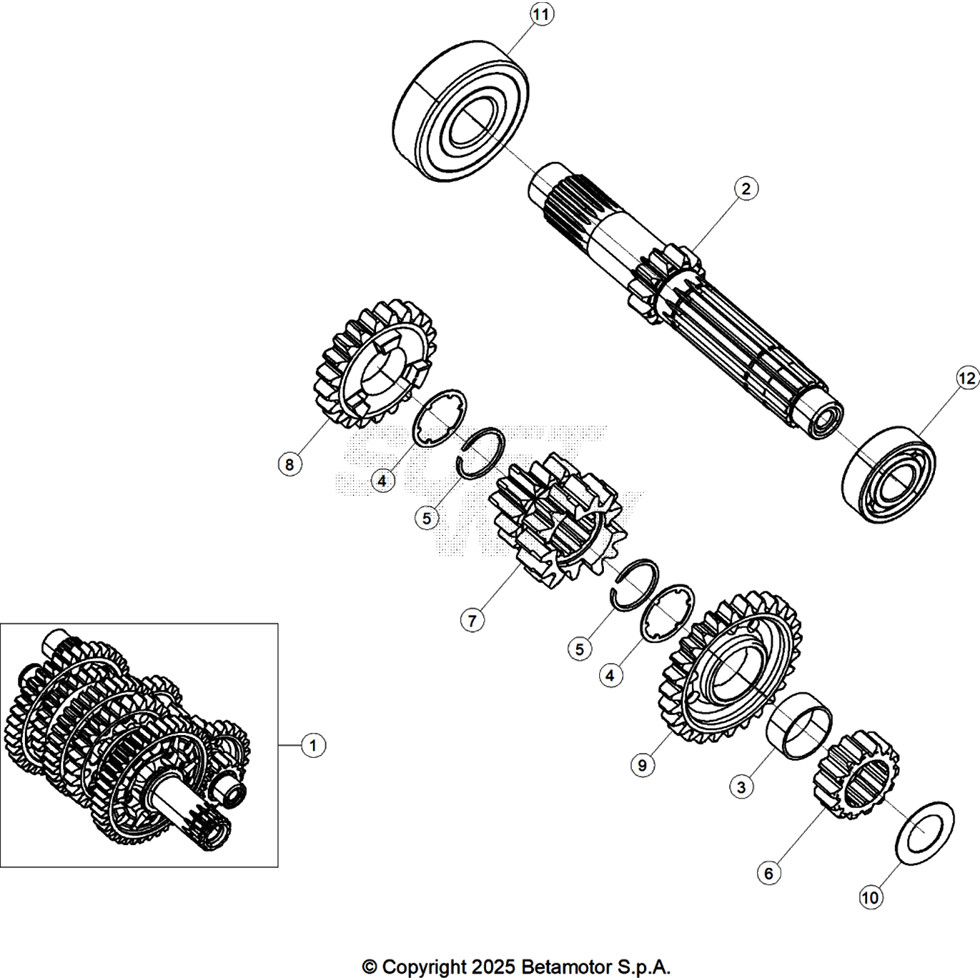 Beta SINCRO125 26 Getriebe 1