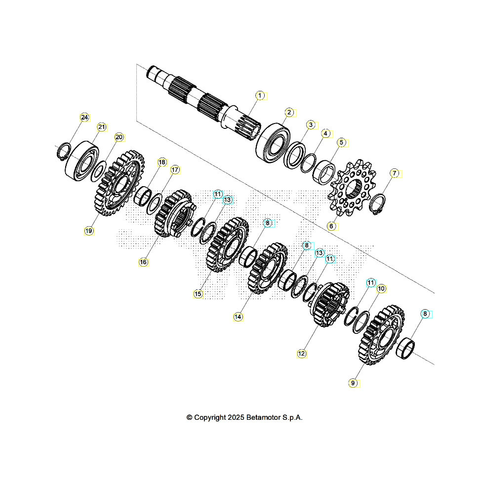 Beta RR250RC 26 Getriebe 2