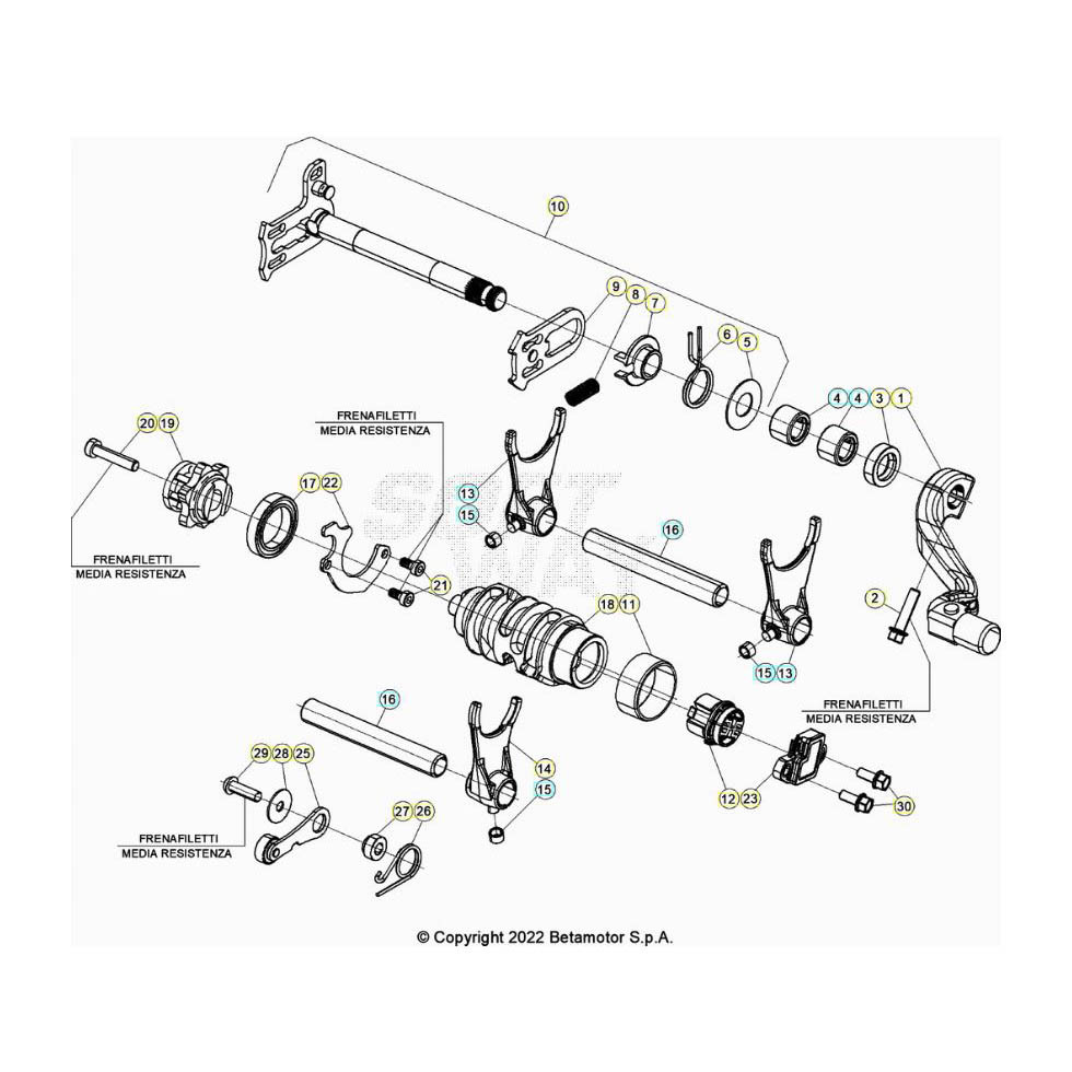 Beta RR390 Racing 25 Schaltung