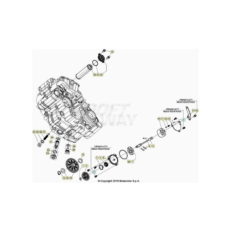 Beta RR350RC 25 4T Schmiersystem
