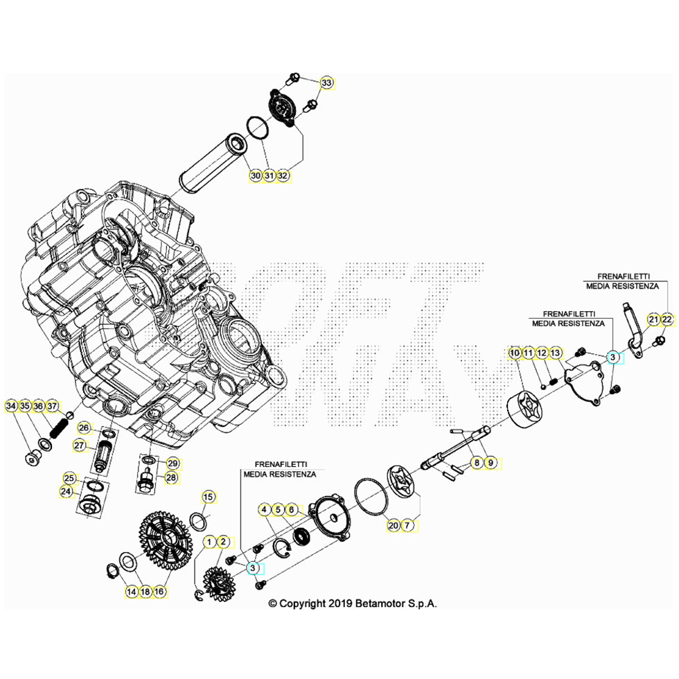 Beta RX450 26 Schmiersystem