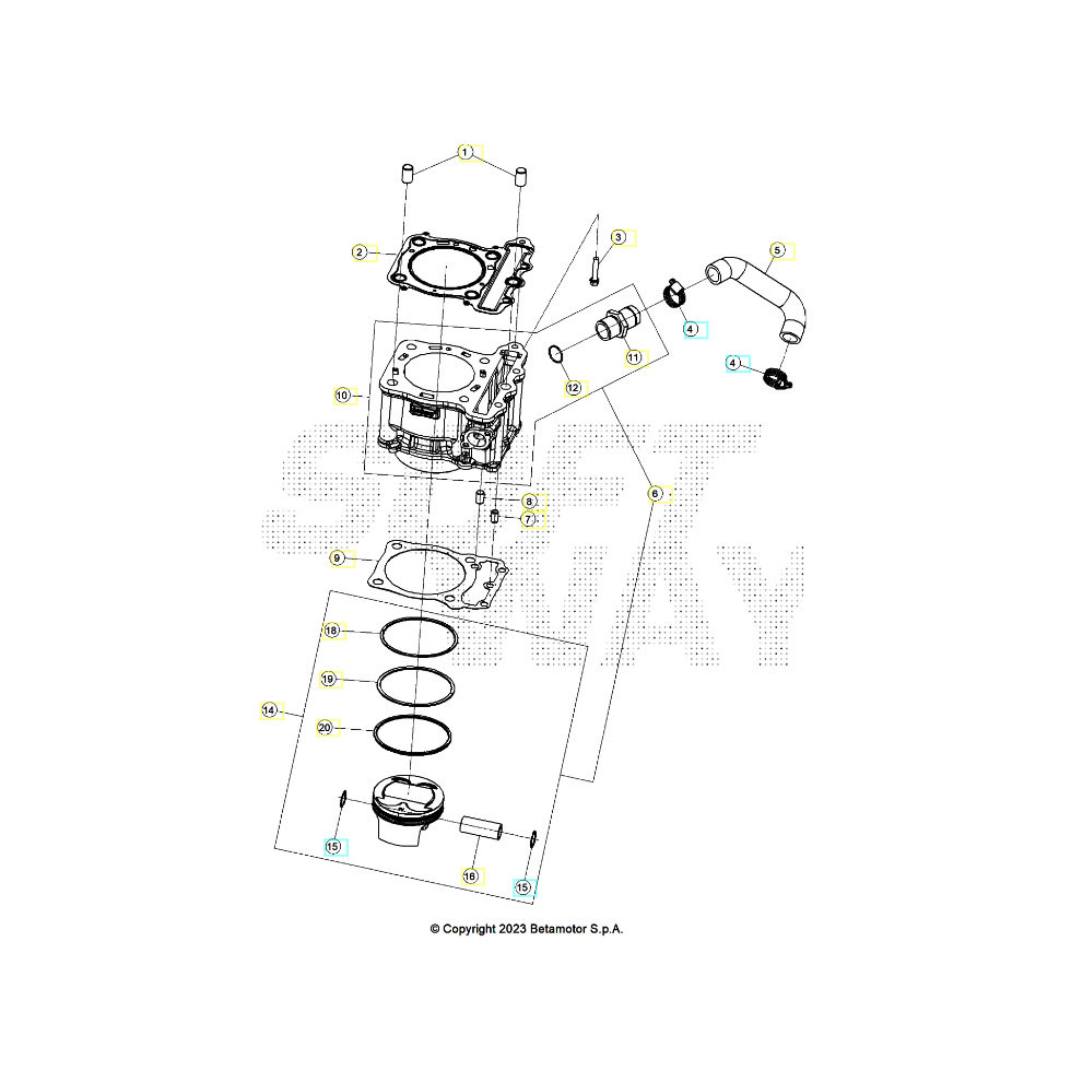 Beta Alp X 350 24 Zylinder/Zylinderkopf/Ventil 2