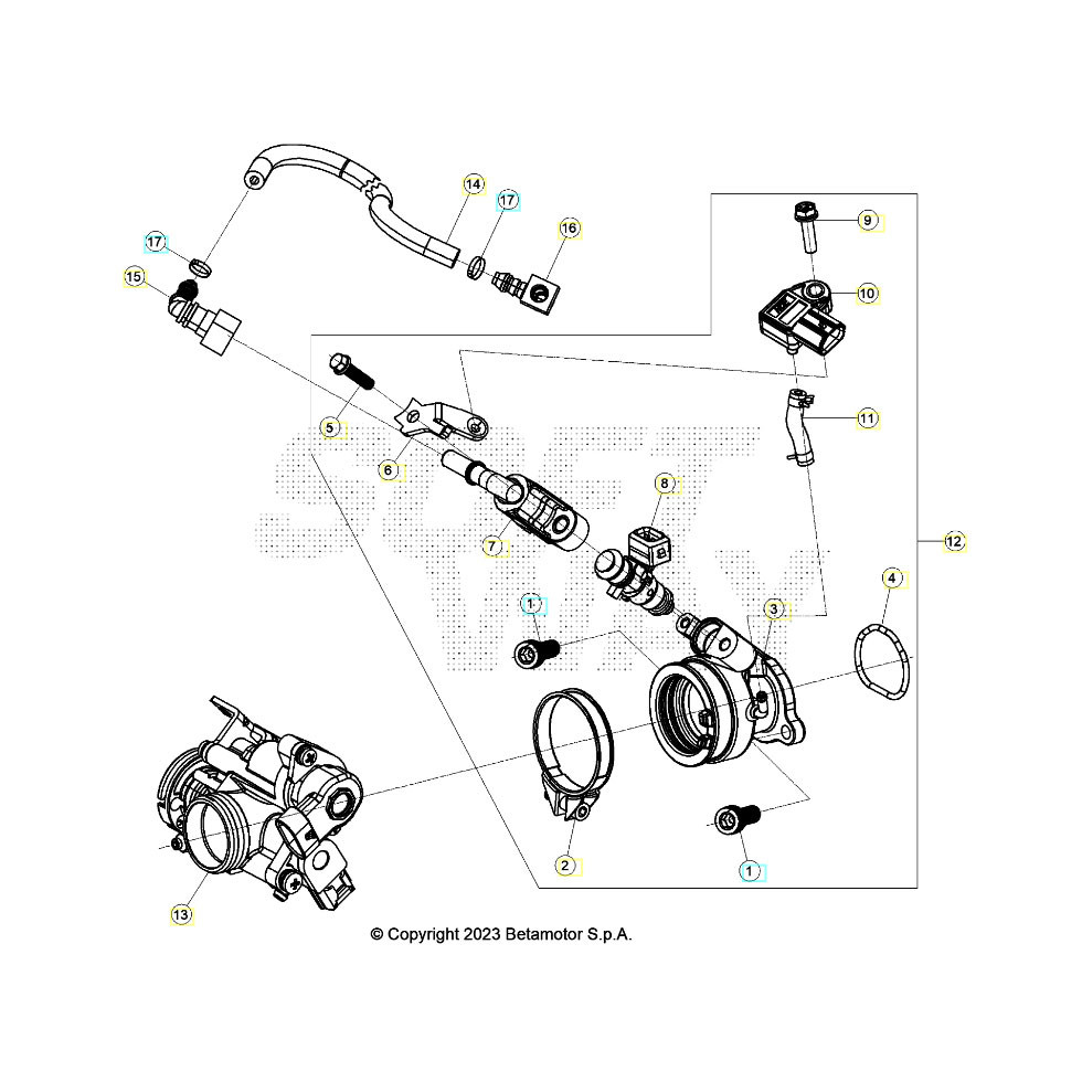 Beta RR125 LC T 23 Kraftstoffeinspritzung