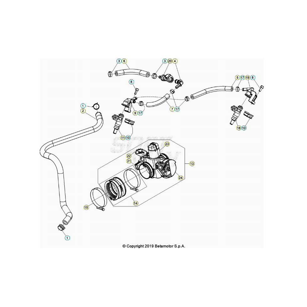 Beta RR480 Racing 24 Kraftstoffeinspritzung