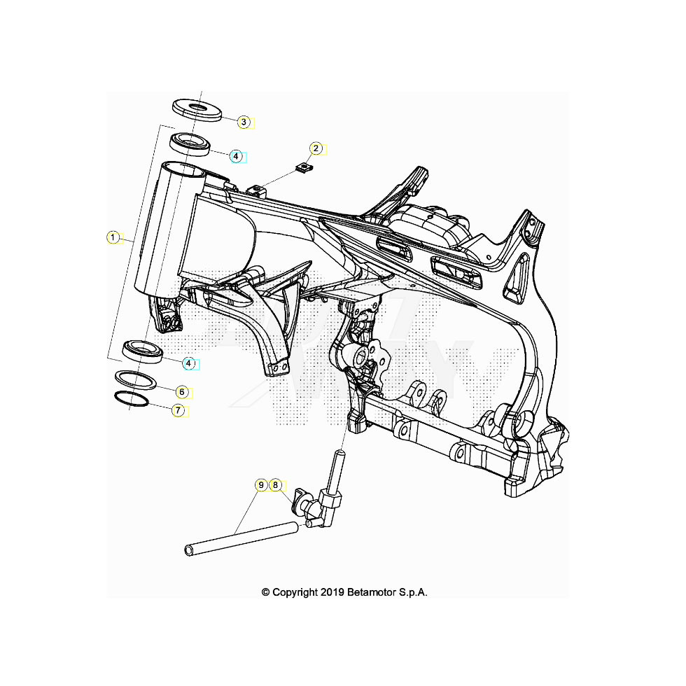 Beta EVO200 Factory 21 Rahmen/Ausleger