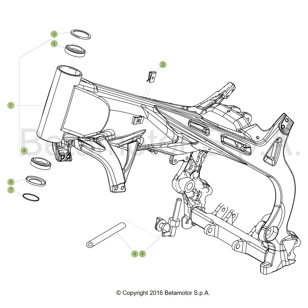 Beta EVO250 18 Rahmen/Ausleger