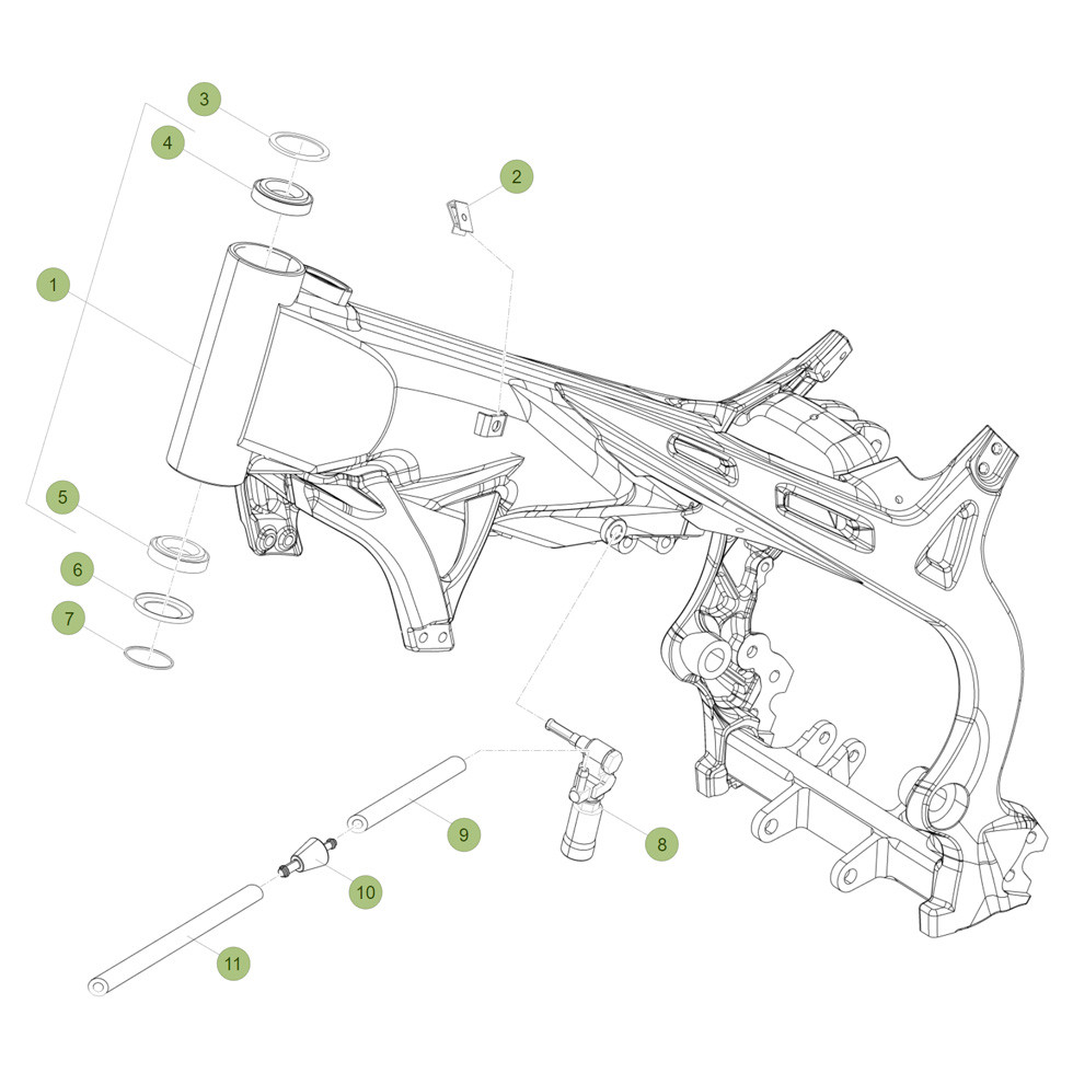 Beta EVO300 4T 19 Rahmen/Ausleger