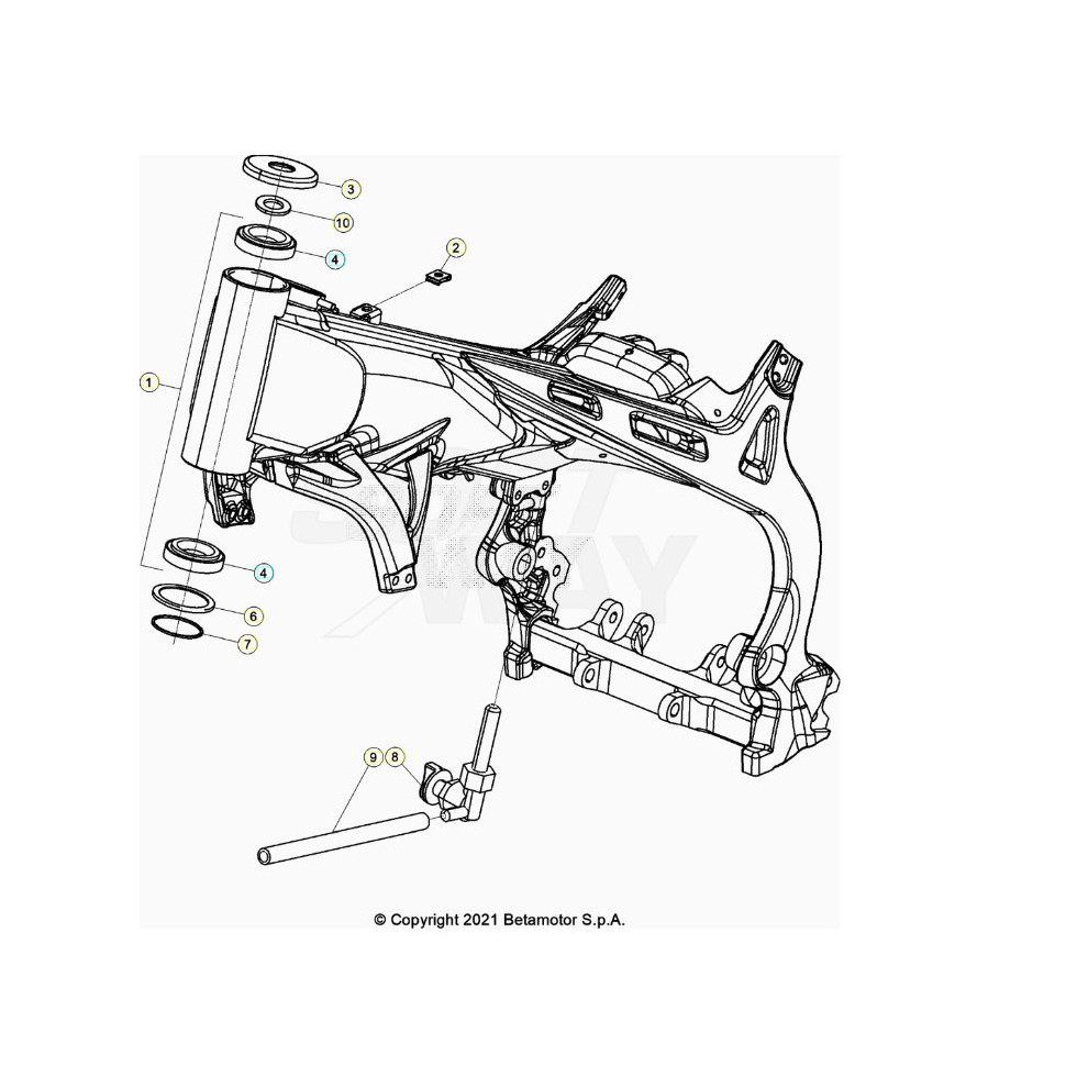 Beta EVO300 Factory 24 Rahmen/Ausleger