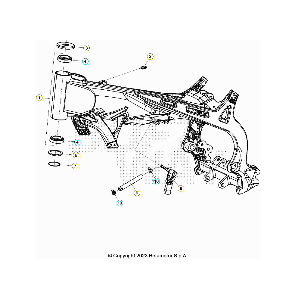 Beta EVO300 Factory 4T 23 Rahmen/Ausleger