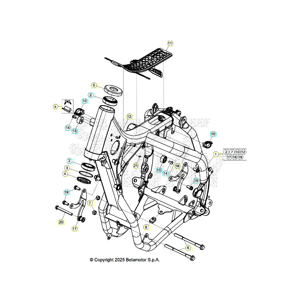 Beta RR250RC 26 Rahmen/Ausleger