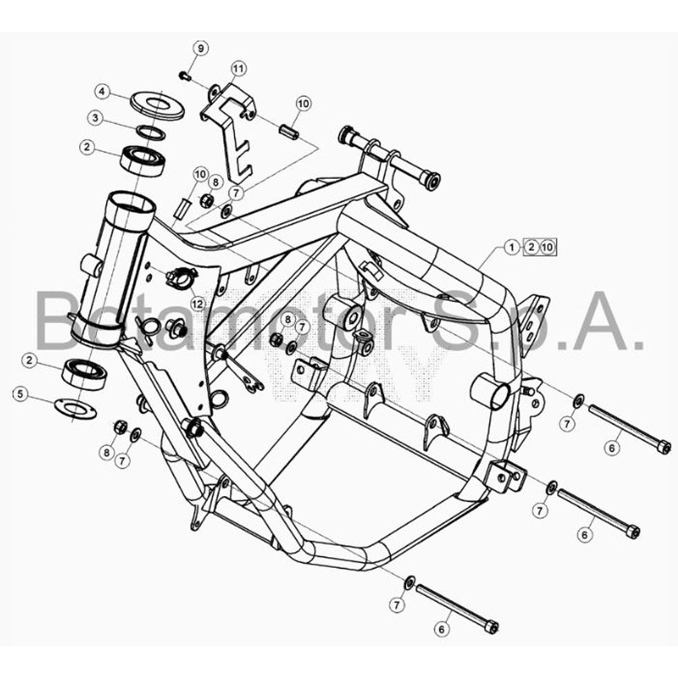 Beta RR50 Street Track 23 Rahmen/Ausleger