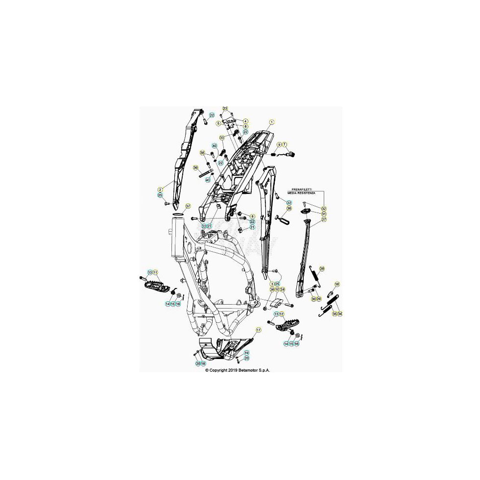 Beta RR250RC 26 Rahmen/Zubehör