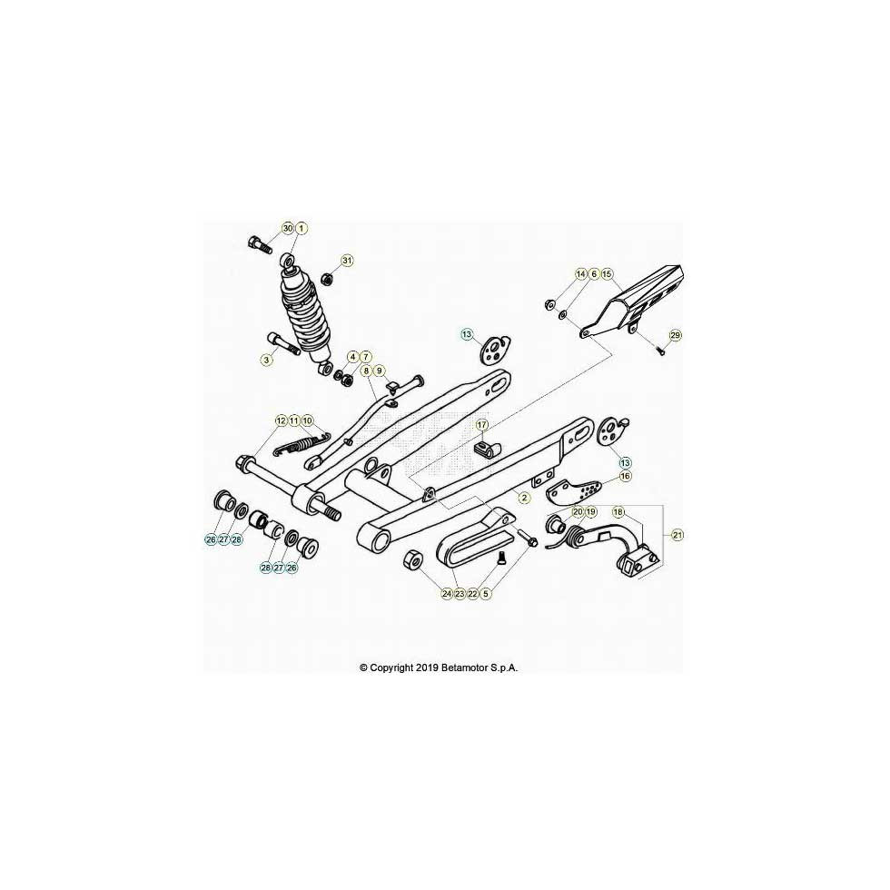Beta EVO80 Senior 22 Schwingarm/Federbein