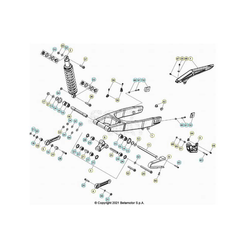 Beta RR125 LC R 24 Schwingarm/Federbein