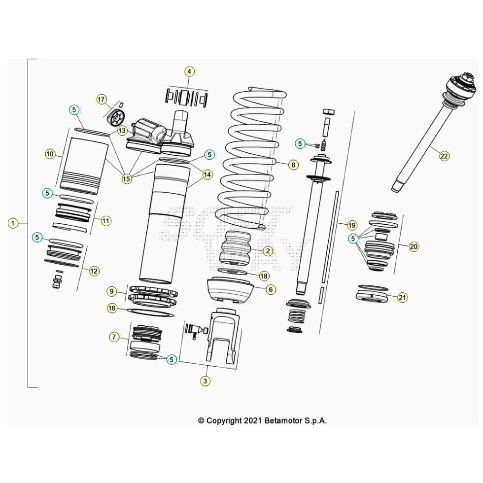 Beta RR390 26 Schwingarm/Federbein 1