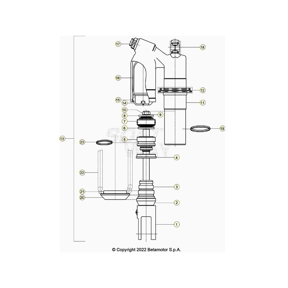 Beta RR480 Racing 24 Schwingarm/Federbein 1