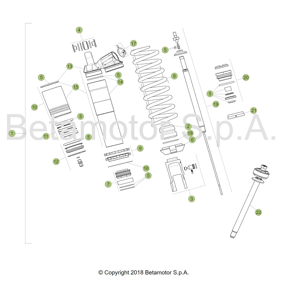 Beta RR125RC 19 Schwingarm/Federbein 2