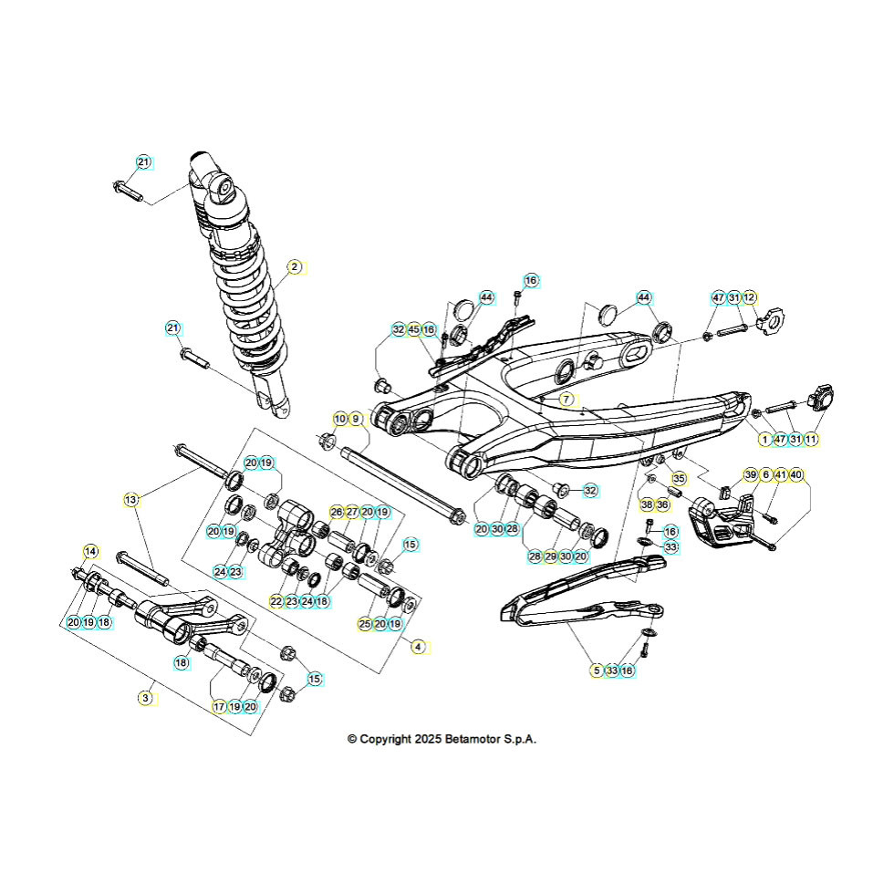 Beta RX450 26 Schwingarm/Federbein 2