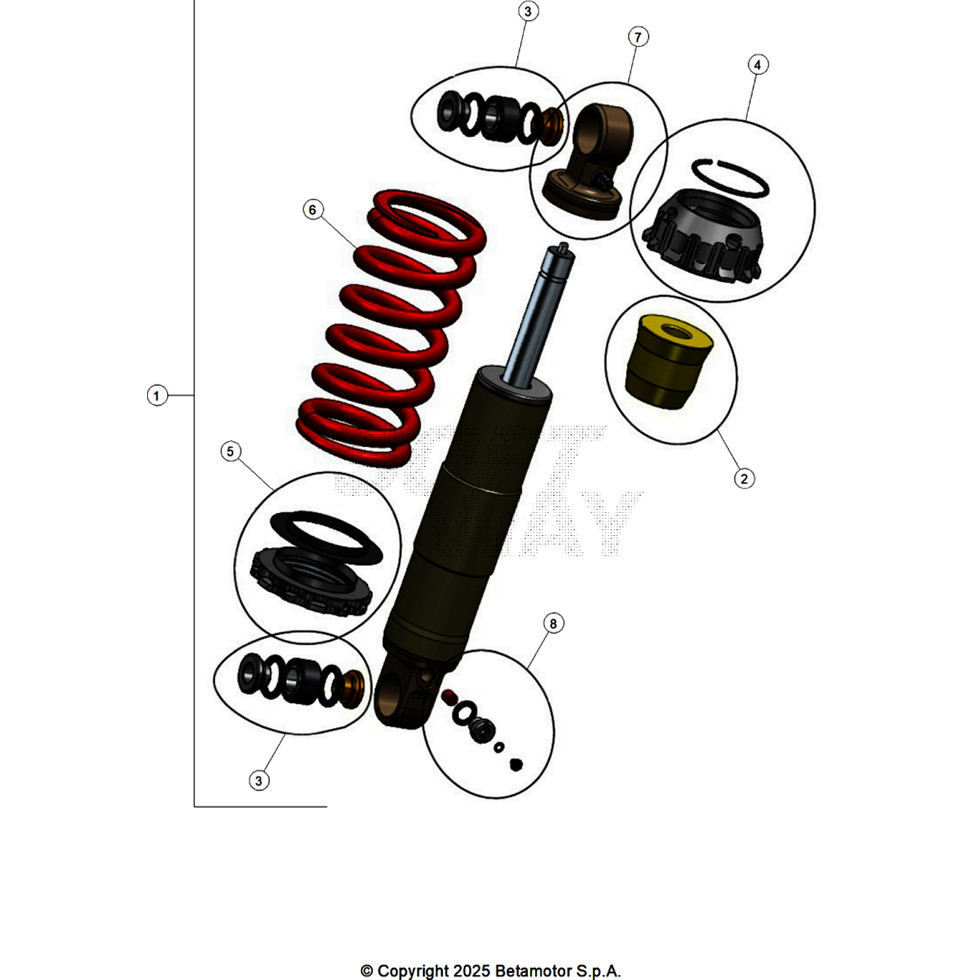 Beta SINCRO125 26 Schwingarm/Federbein 2